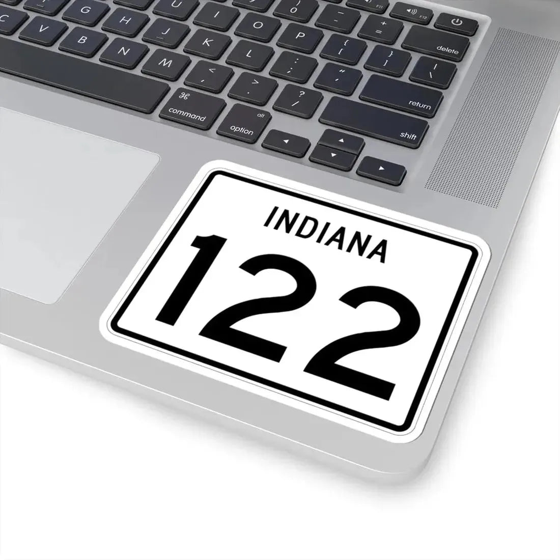 Indiana 122 (Indiana) (Road Sign) STICKER Vinyl Kiss-Cut Decal - The Sticker Space