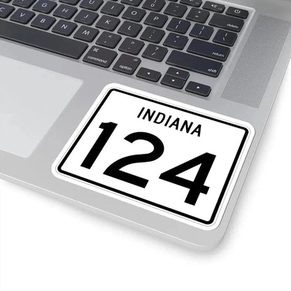 Indiana 124 (Indiana) (Road Sign) STICKER Vinyl Kiss-Cut Decal - The Sticker Space