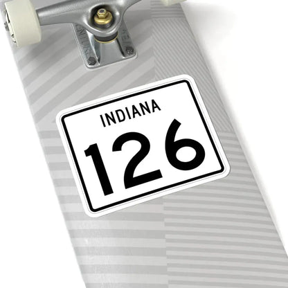 Indiana 126 (Indiana) (Road Sign) STICKER Vinyl Kiss-Cut Decal - The Sticker Space
