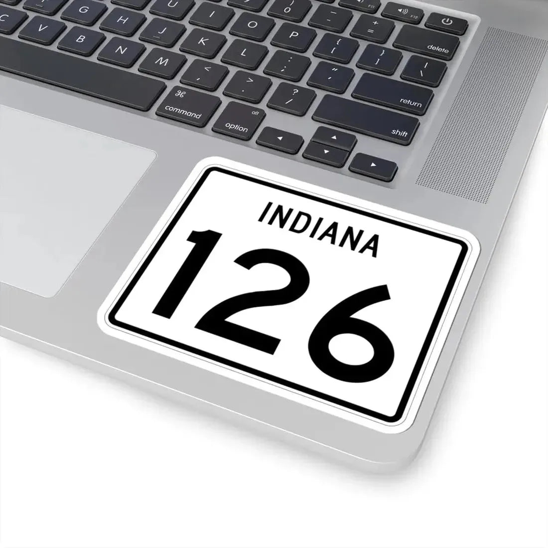 Indiana 126 (Indiana) (Road Sign) STICKER Vinyl Kiss-Cut Decal - The Sticker Space