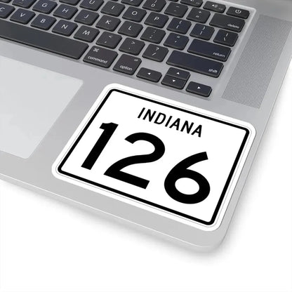 Indiana 126 (Indiana) (Road Sign) STICKER Vinyl Kiss-Cut Decal - The Sticker Space