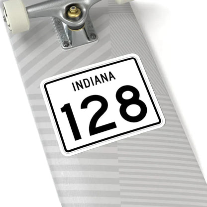 Indiana 128 (Indiana) (Road Sign) STICKER Vinyl Kiss-Cut Decal - The Sticker Space