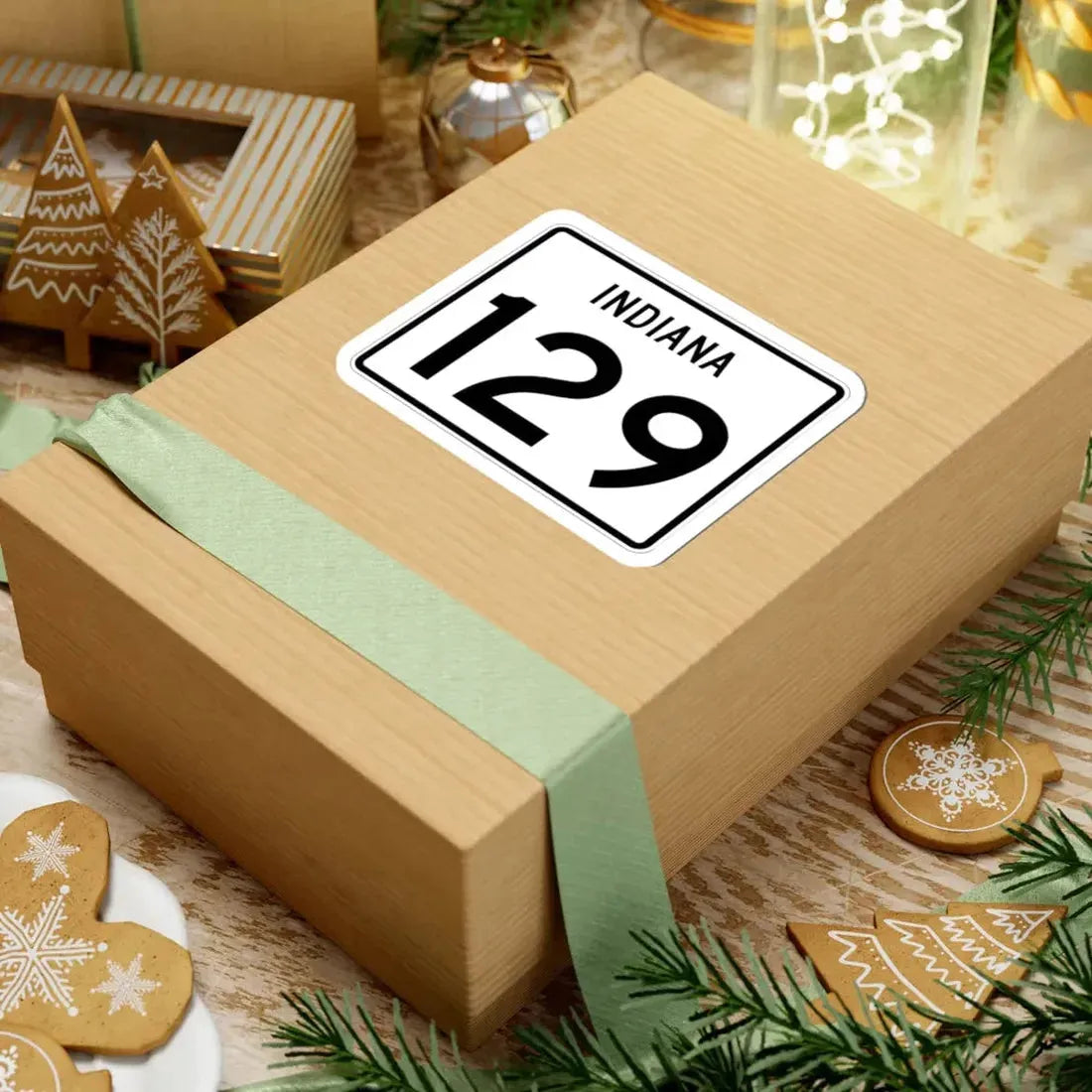 Indiana 129 (Indiana) (Road Sign) STICKER Vinyl Kiss-Cut Decal - The Sticker Space