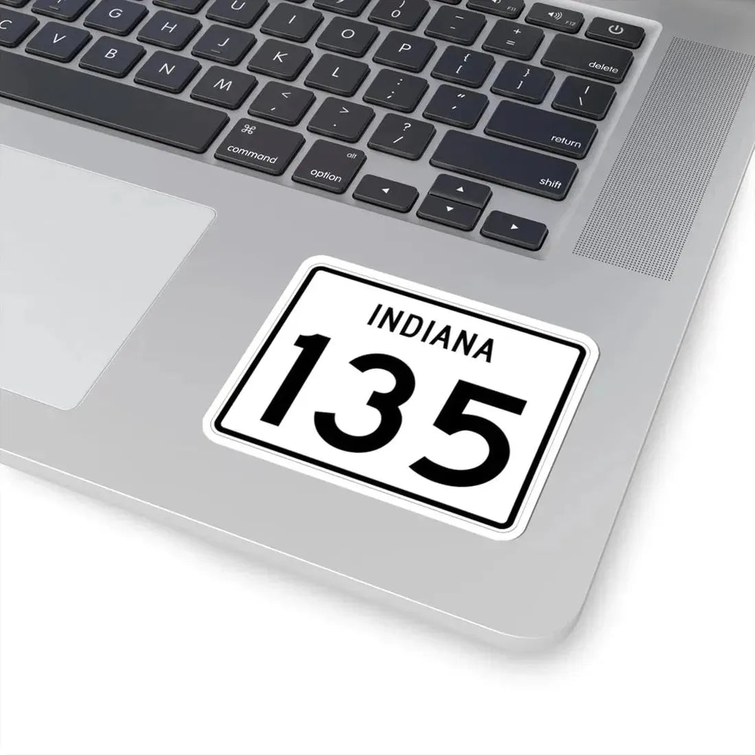 Indiana 135 (Indiana) (Road Sign) STICKER Vinyl Kiss-Cut Decal - The Sticker Space