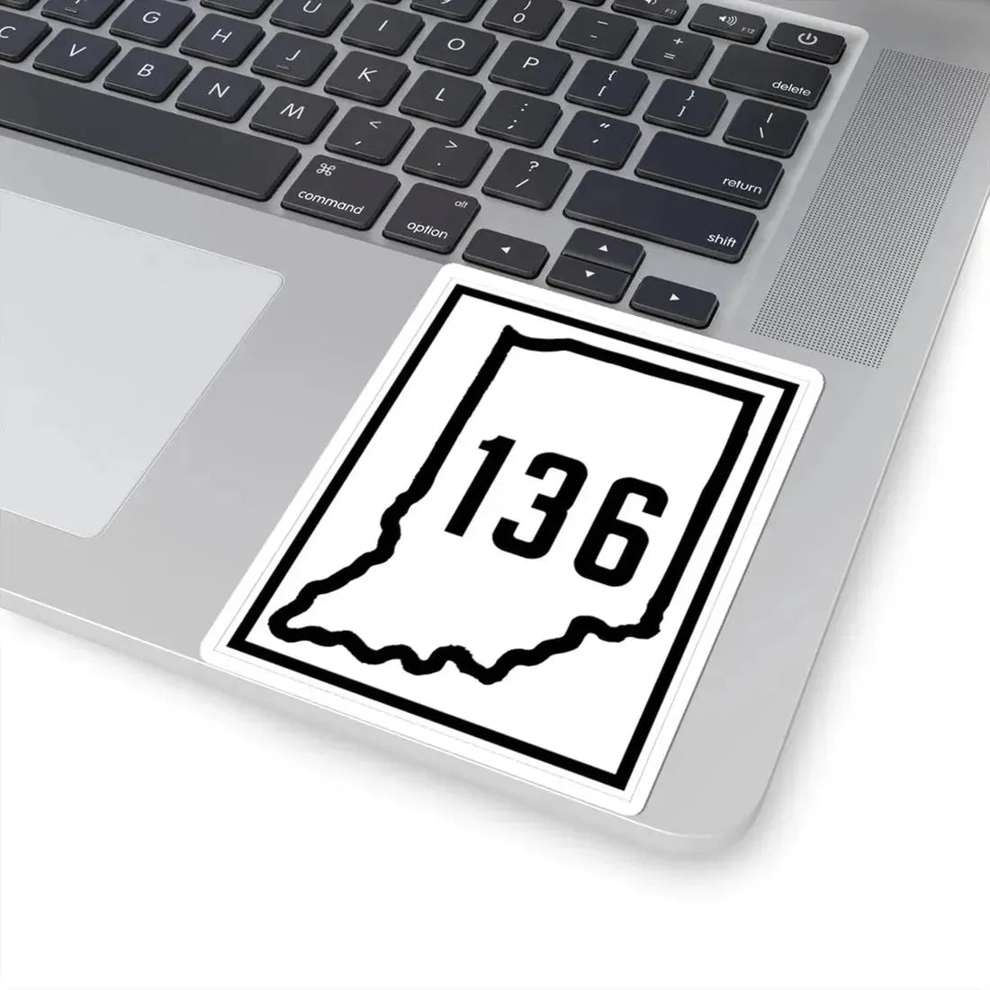 Indiana 136 1926 (Indiana) (Road Sign) STICKER Vinyl Kiss-Cut Decal - The Sticker Space