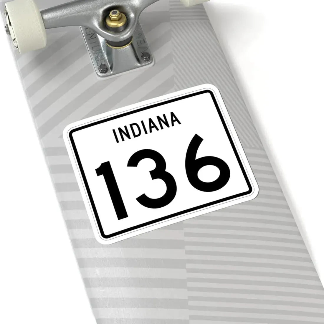 Indiana 136 (Indiana) (Road Sign) STICKER Vinyl Kiss-Cut Decal - The Sticker Space