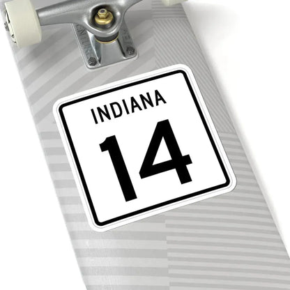Indiana 14 (Indiana) (Road Sign) STICKER Vinyl Kiss-Cut Decal - The Sticker Space