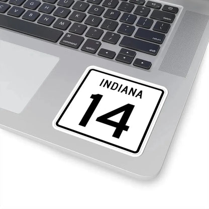 Indiana 14 (Indiana) (Road Sign) STICKER Vinyl Kiss-Cut Decal - The Sticker Space