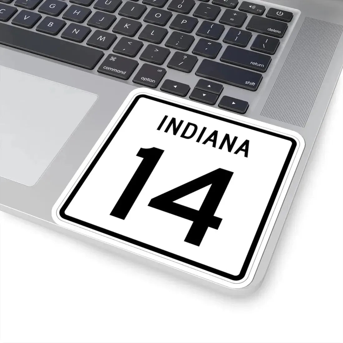 Indiana 14 (Indiana) (Road Sign) STICKER Vinyl Kiss-Cut Decal - The Sticker Space