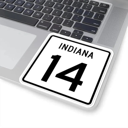 Indiana 14 (Indiana) (Road Sign) STICKER Vinyl Kiss-Cut Decal - The Sticker Space