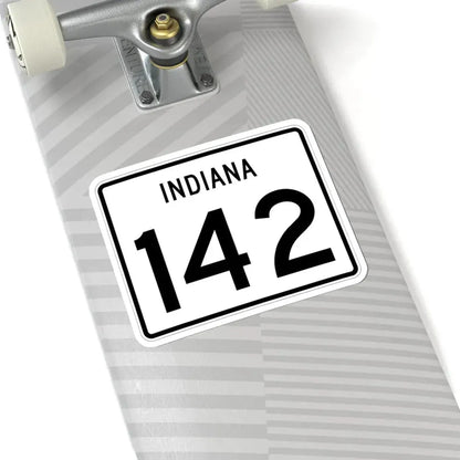 Indiana 142 (Indiana) (Road Sign) STICKER Vinyl Kiss-Cut Decal - The Sticker Space