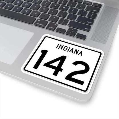 Indiana 142 (Indiana) (Road Sign) STICKER Vinyl Kiss-Cut Decal - The Sticker Space