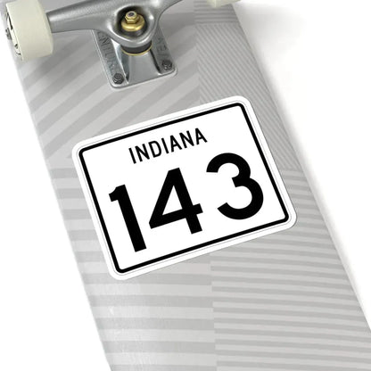 Indiana 143 (Indiana) (Road Sign) STICKER Vinyl Kiss-Cut Decal - The Sticker Space