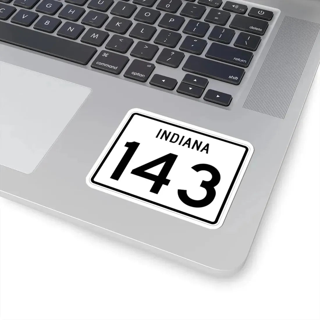Indiana 143 (Indiana) (Road Sign) STICKER Vinyl Kiss-Cut Decal - The Sticker Space