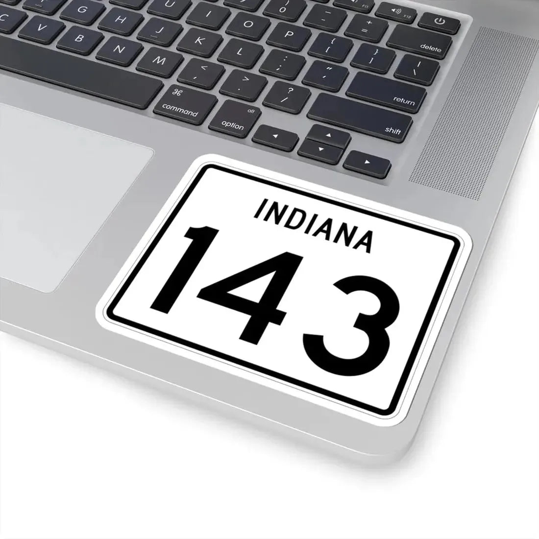 Indiana 143 (Indiana) (Road Sign) STICKER Vinyl Kiss-Cut Decal - The Sticker Space