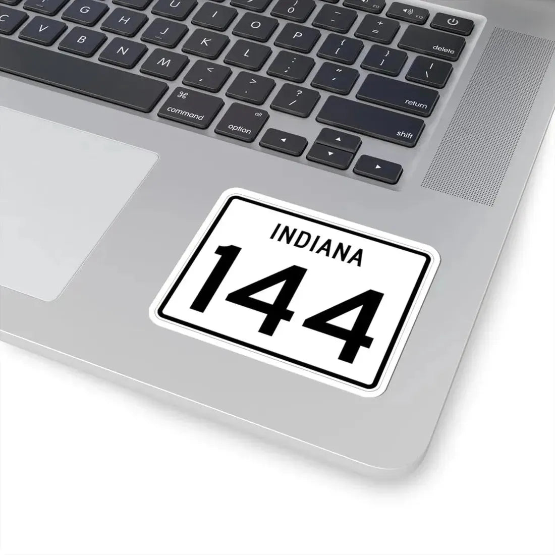 Indiana 144 (Indiana) (Road Sign) STICKER Vinyl Kiss-Cut Decal - The Sticker Space