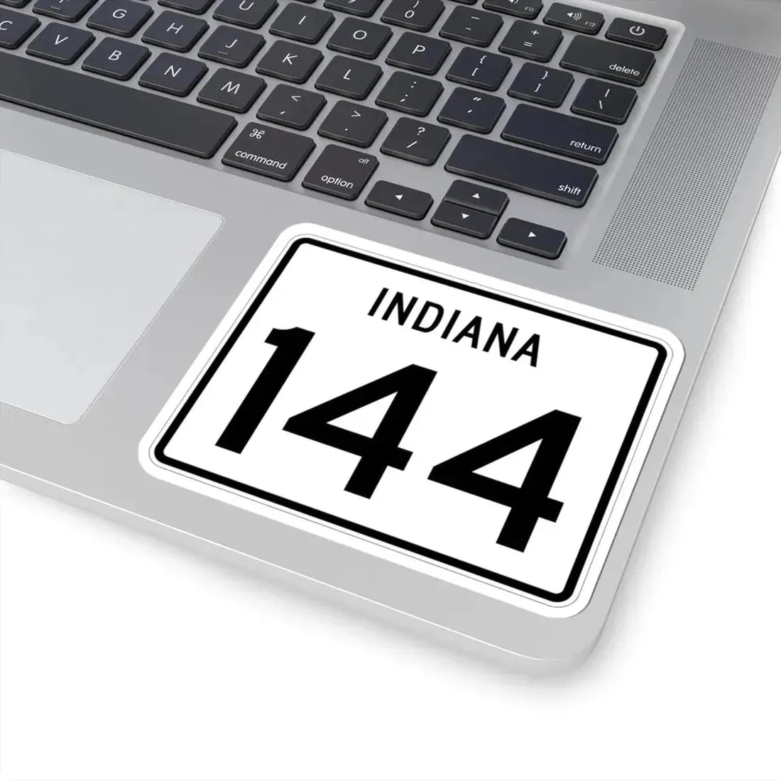 Indiana 144 (Indiana) (Road Sign) STICKER Vinyl Kiss-Cut Decal - The Sticker Space