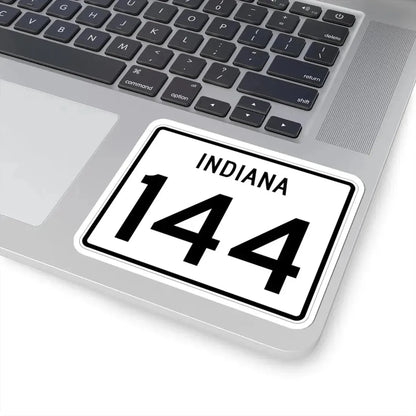 Indiana 144 (Indiana) (Road Sign) STICKER Vinyl Kiss-Cut Decal - The Sticker Space