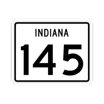 Indiana 145 (Indiana) (Road Sign) STICKER Vinyl Kiss-Cut Decal 4 Inch White - The Sticker Space