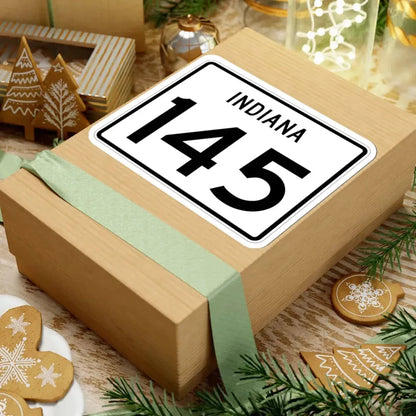 Indiana 145 (Indiana) (Road Sign) STICKER Vinyl Kiss-Cut Decal - The Sticker Space
