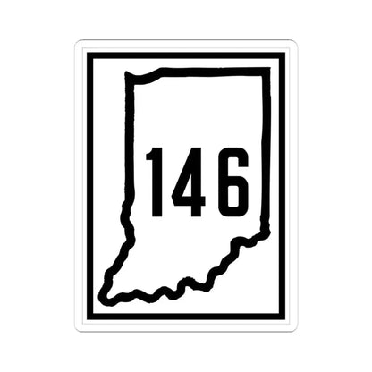 Indiana 146 1926 (Indiana) (Road Sign) STICKER Vinyl Kiss-Cut Decal 3 Inch White - The Sticker Space