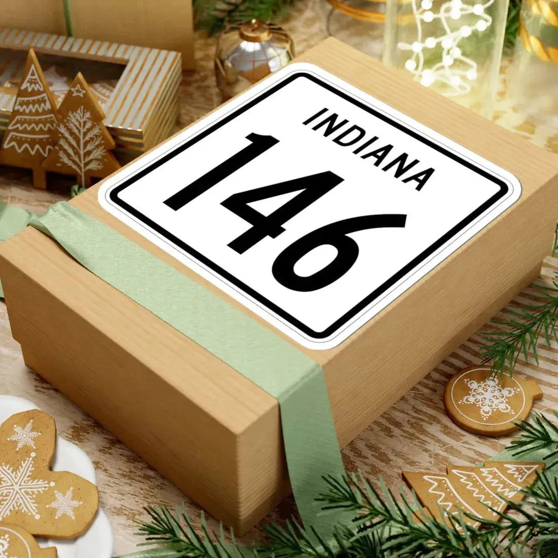 Indiana 146 1955 (Indiana) (Road Sign) STICKER Vinyl Kiss-Cut Decal - The Sticker Space