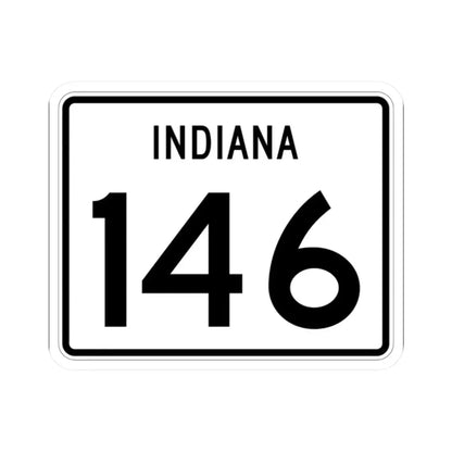 Indiana 146 (Indiana) (Road Sign) STICKER Vinyl Kiss-Cut Decal 2 Inch White - The Sticker Space