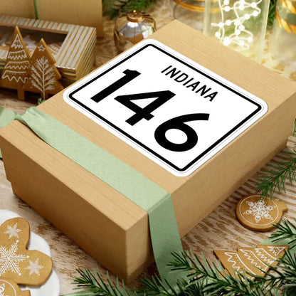 Indiana 146 (Indiana) (Road Sign) STICKER Vinyl Kiss-Cut Decal - The Sticker Space