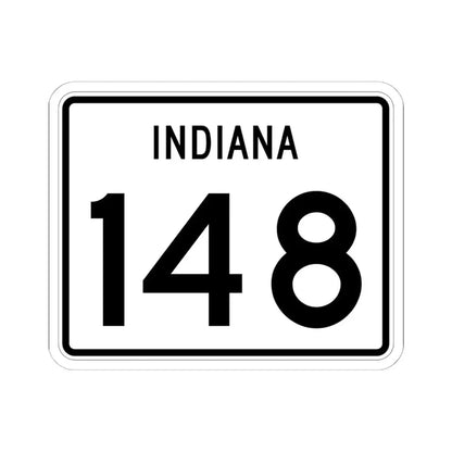 Indiana 148 (Indiana) (Road Sign) STICKER Vinyl Kiss-Cut Decal 6 Inch White - The Sticker Space