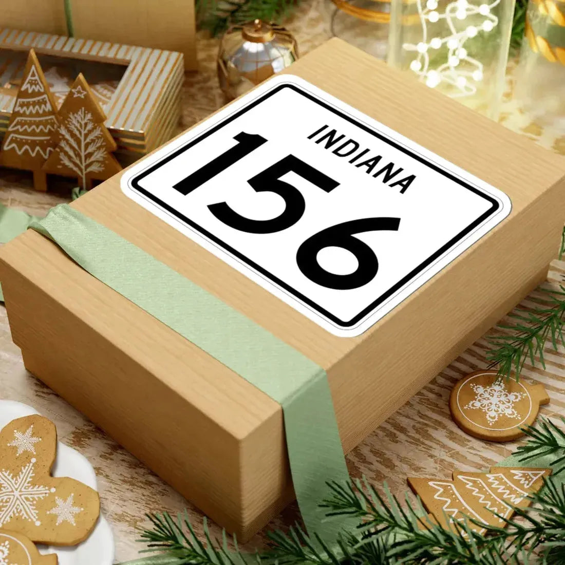 Indiana 156 (Indiana) (Road Sign) STICKER Vinyl Kiss-Cut Decal - The Sticker Space