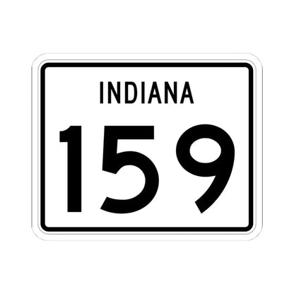 Indiana 159 (Indiana) (Road Sign) STICKER Vinyl Kiss-Cut Decal 4 Inch White - The Sticker Space