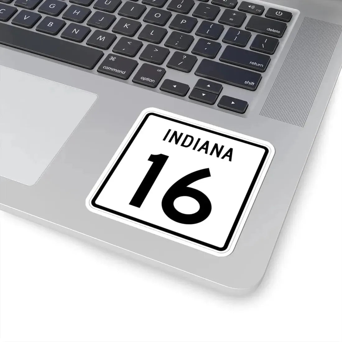 Indiana 16 (Indiana) (Road Sign) STICKER Vinyl Kiss-Cut Decal - The Sticker Space