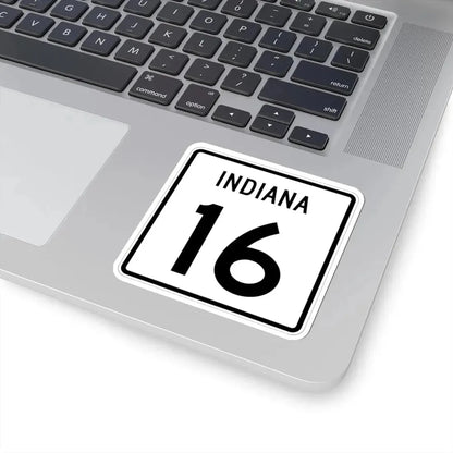 Indiana 16 (Indiana) (Road Sign) STICKER Vinyl Kiss-Cut Decal - The Sticker Space