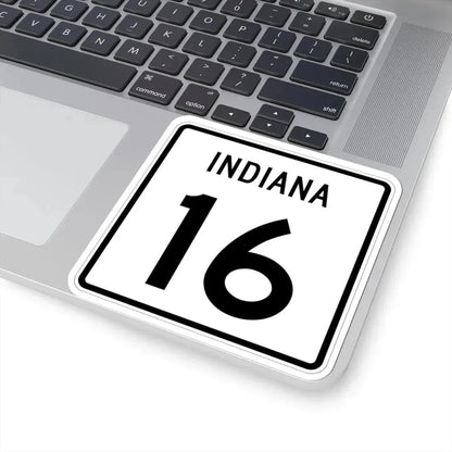 Indiana 16 (Indiana) (Road Sign) STICKER Vinyl Kiss-Cut Decal - The Sticker Space