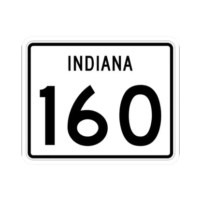 Indiana 160 (Indiana) (Road Sign) STICKER Vinyl Kiss-Cut Decal 2 Inch White - The Sticker Space