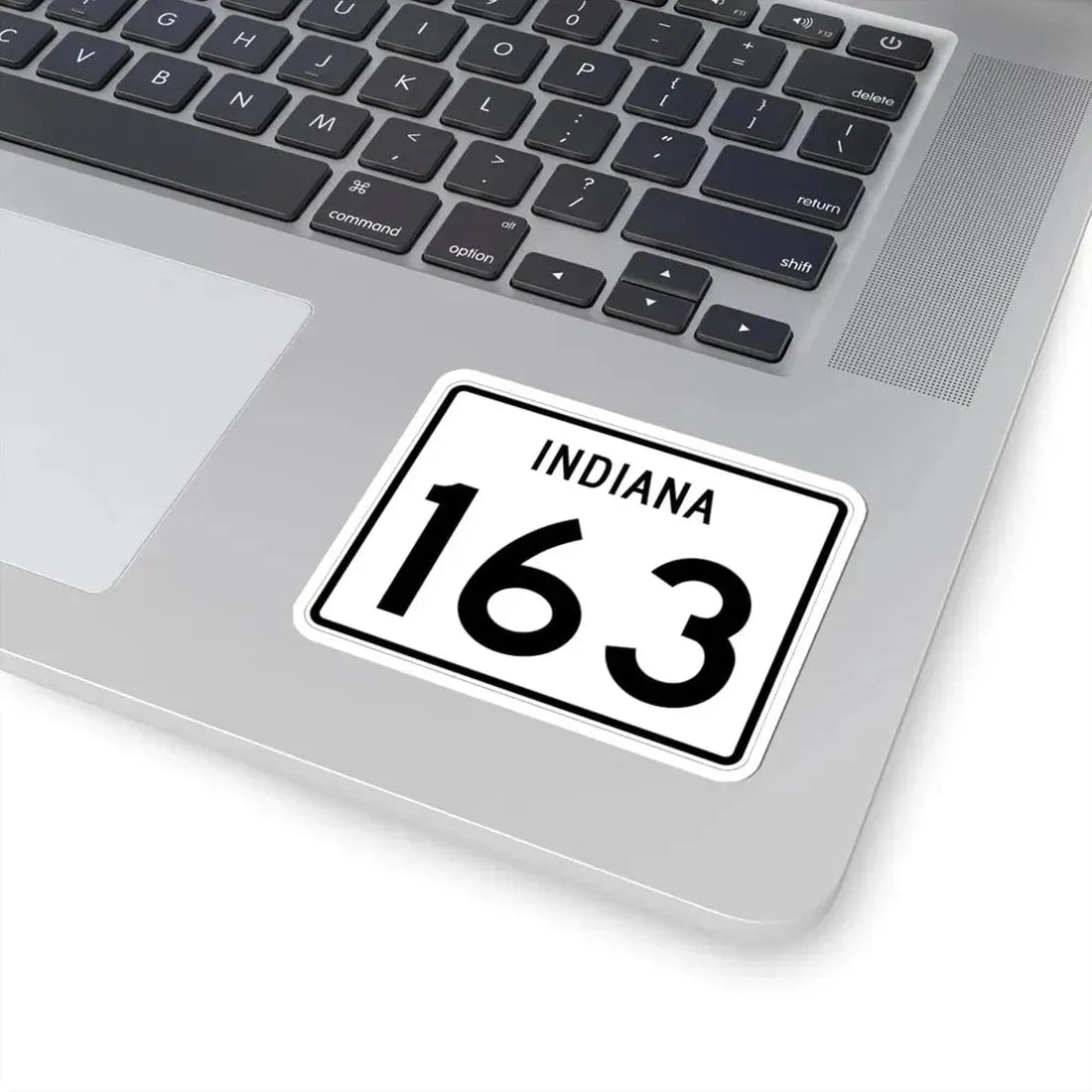 Indiana 163 (Indiana) (Road Sign) STICKER Vinyl Kiss-Cut Decal - The Sticker Space