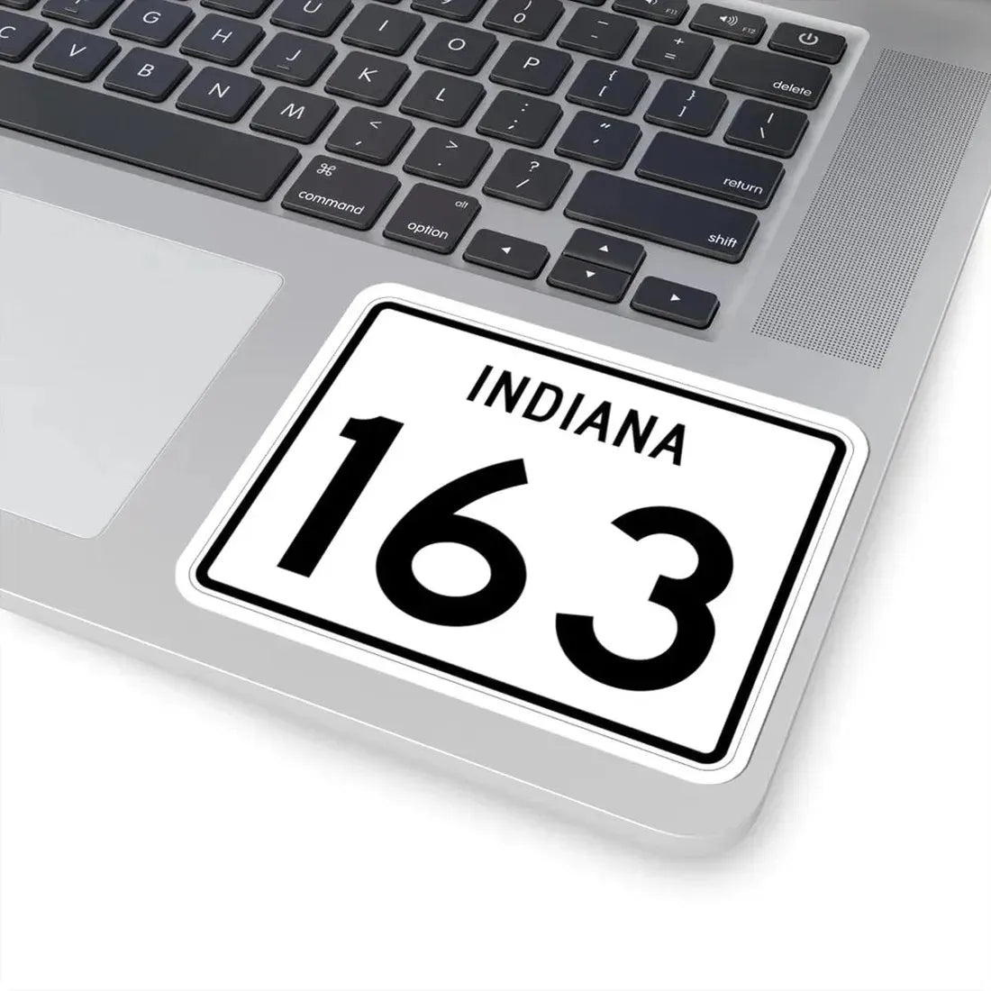 Indiana 163 (Indiana) (Road Sign) STICKER Vinyl Kiss-Cut Decal - The Sticker Space