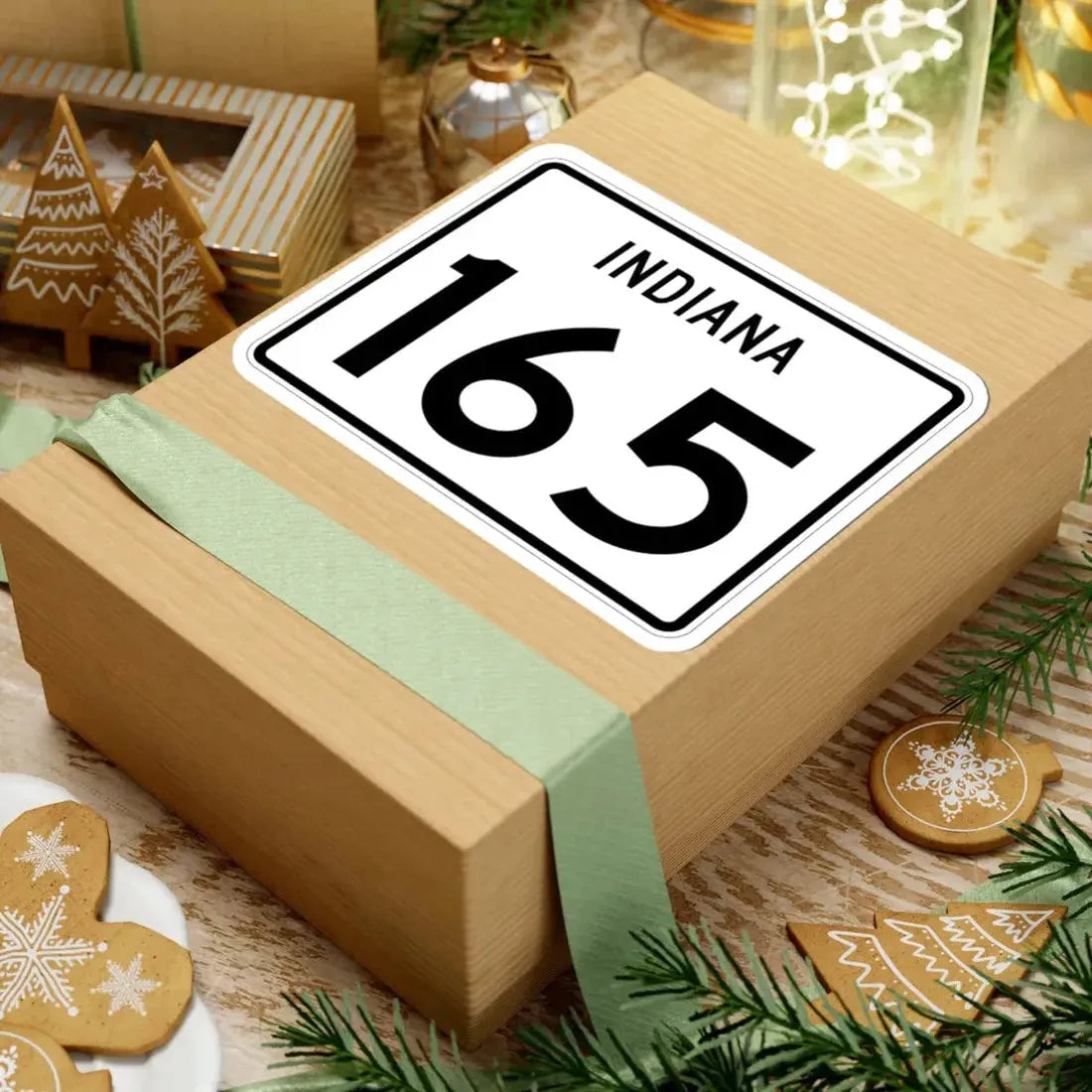 Indiana 165 (Indiana) (Road Sign) STICKER Vinyl Kiss-Cut Decal - The Sticker Space
