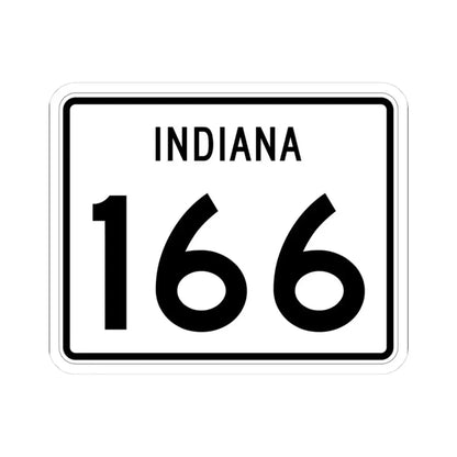 Indiana 166 (Indiana) (Road Sign) STICKER Vinyl Kiss-Cut Decal 3 Inch White - The Sticker Space