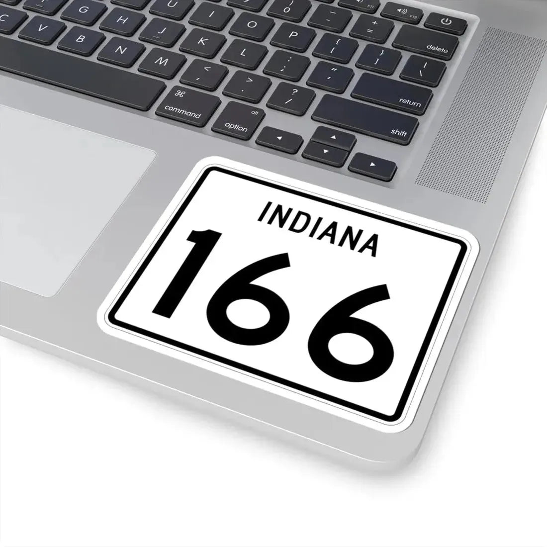 Indiana 166 (Indiana) (Road Sign) STICKER Vinyl Kiss-Cut Decal - The Sticker Space