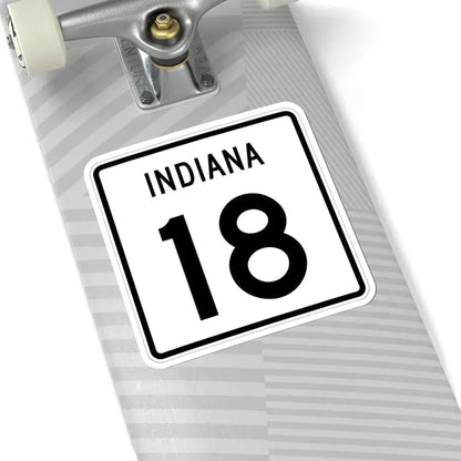 Indiana 18 (Indiana) (Road Sign) STICKER Vinyl Kiss-Cut Decal - The Sticker Space