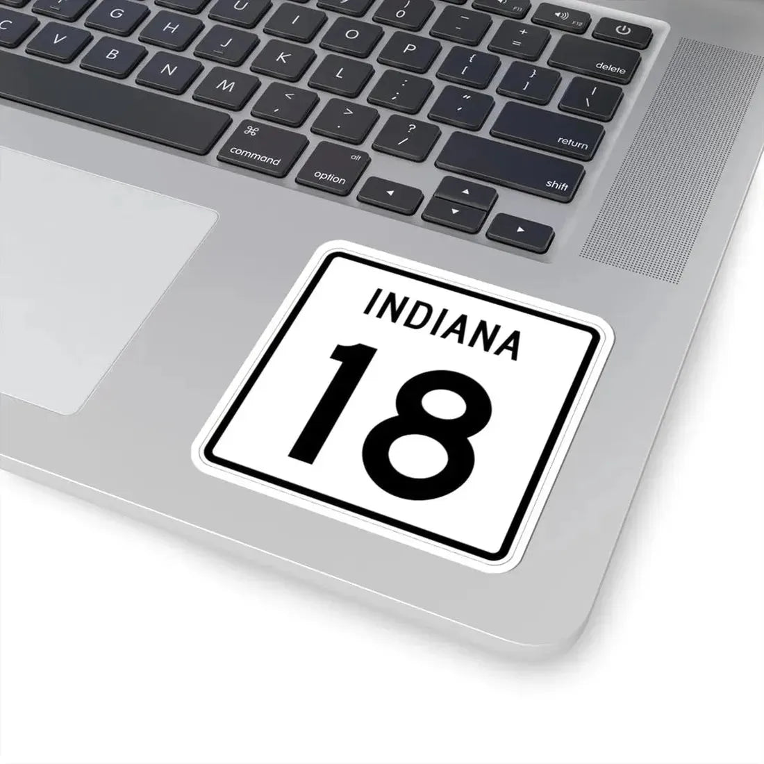 Indiana 18 (Indiana) (Road Sign) STICKER Vinyl Kiss-Cut Decal - The Sticker Space
