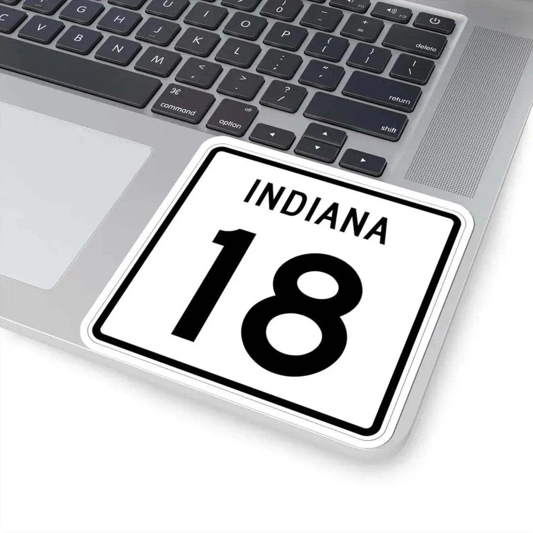 Indiana 18 (Indiana) (Road Sign) STICKER Vinyl Kiss-Cut Decal - The Sticker Space