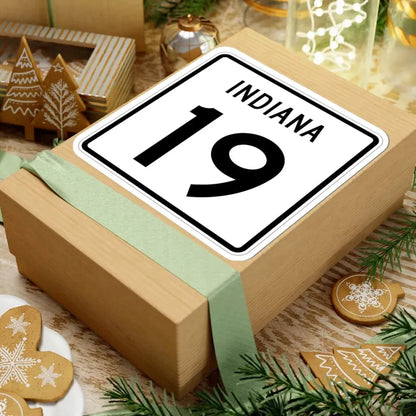 Indiana 19 (Indiana) (Road Sign) STICKER Vinyl Kiss-Cut Decal - The Sticker Space