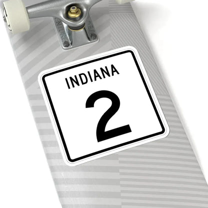Indiana 2 (Indiana) (Road Sign) STICKER Vinyl Kiss-Cut Decal - The Sticker Space
