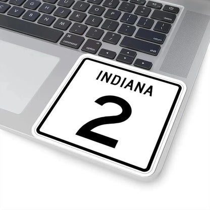 Indiana 2 (Indiana) (Road Sign) STICKER Vinyl Kiss-Cut Decal - The Sticker Space