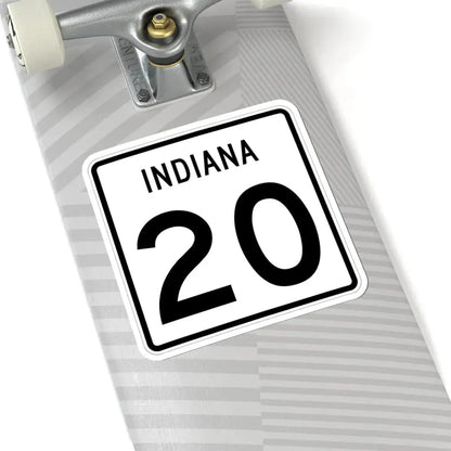 Indiana 20 (Indiana) (Road Sign) STICKER Vinyl Kiss-Cut Decal - The Sticker Space