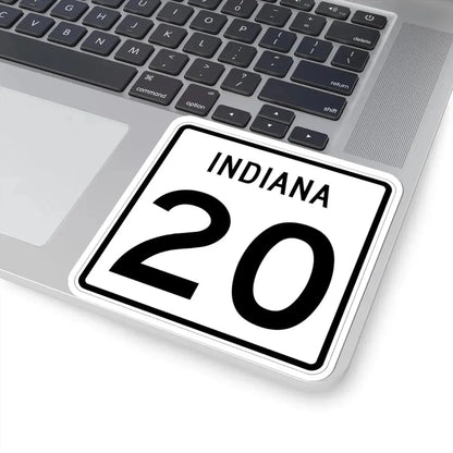 Indiana 20 (Indiana) (Road Sign) STICKER Vinyl Kiss-Cut Decal - The Sticker Space