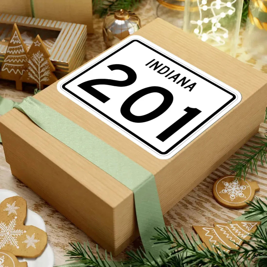 Indiana 201 (Indiana) (Road Sign) STICKER Vinyl Kiss-Cut Decal - The Sticker Space