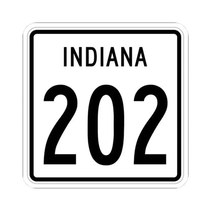 Indiana 202 1955 (Indiana) (Road Sign) STICKER Vinyl Kiss-Cut Decal 3 Inch White - The Sticker Space